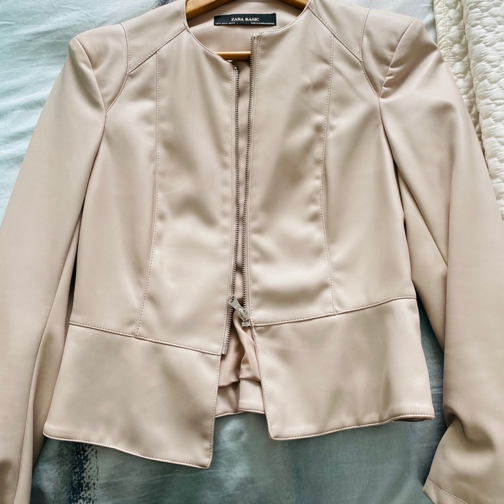 Zara Faux Leather Jacket (NEW)